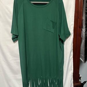SHEIN Green Fringe Dress